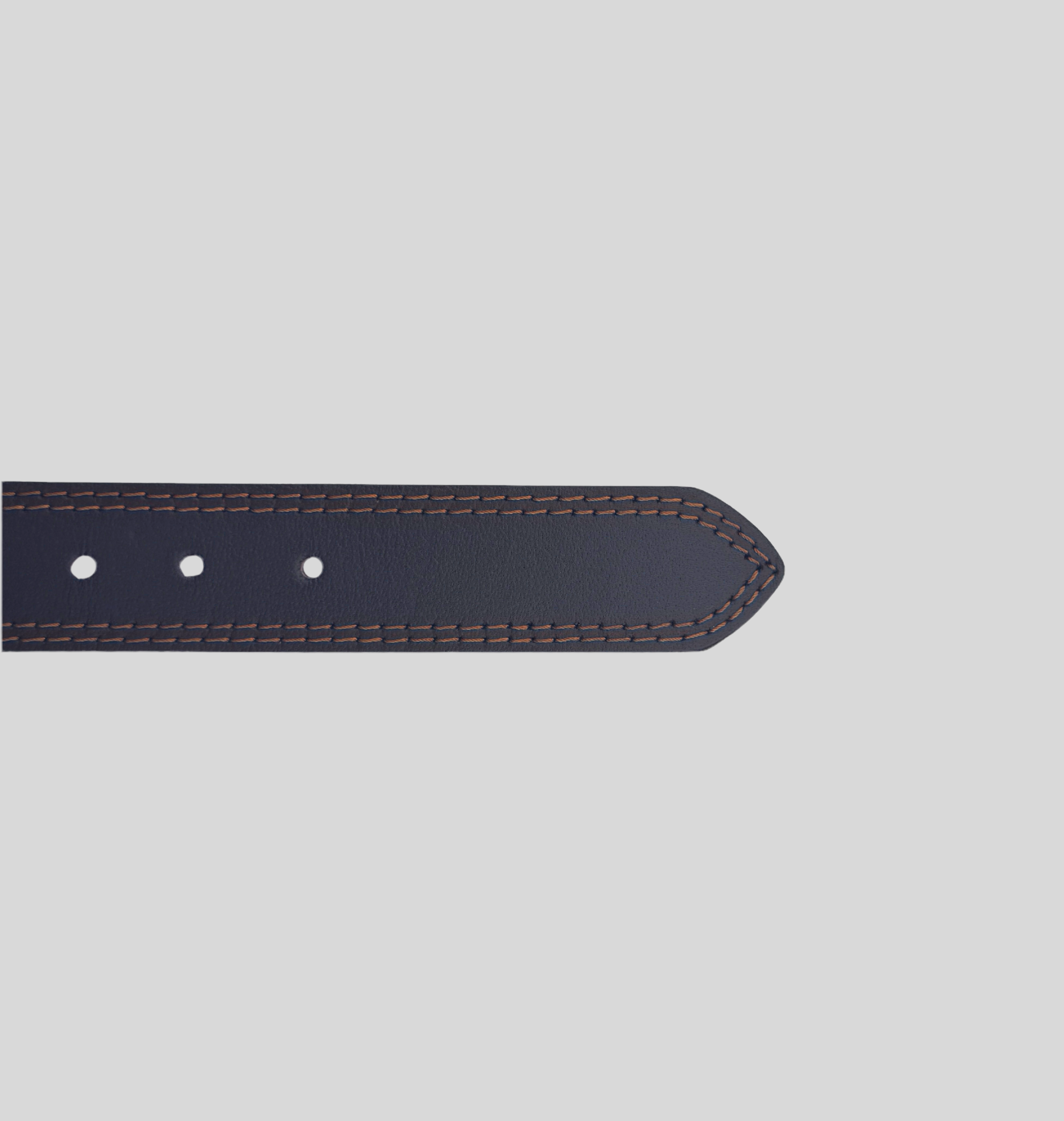 Premium Full-Grain Leather Belt – Dark Brown with Contrast Stitching