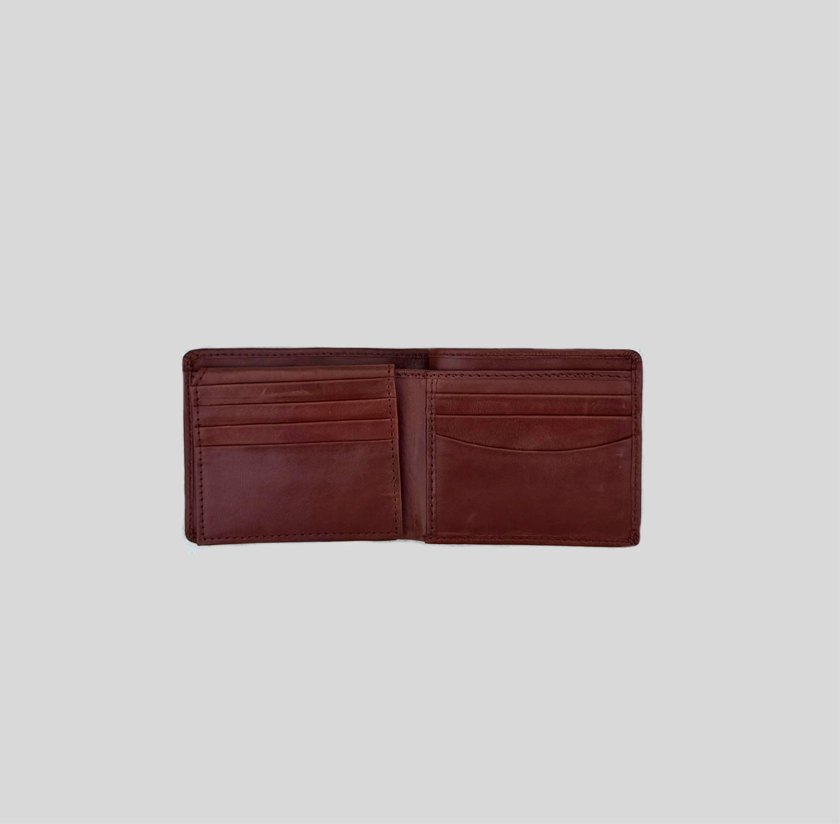 Chestnut Brown Smooth Leather Slim Bifold Wallet