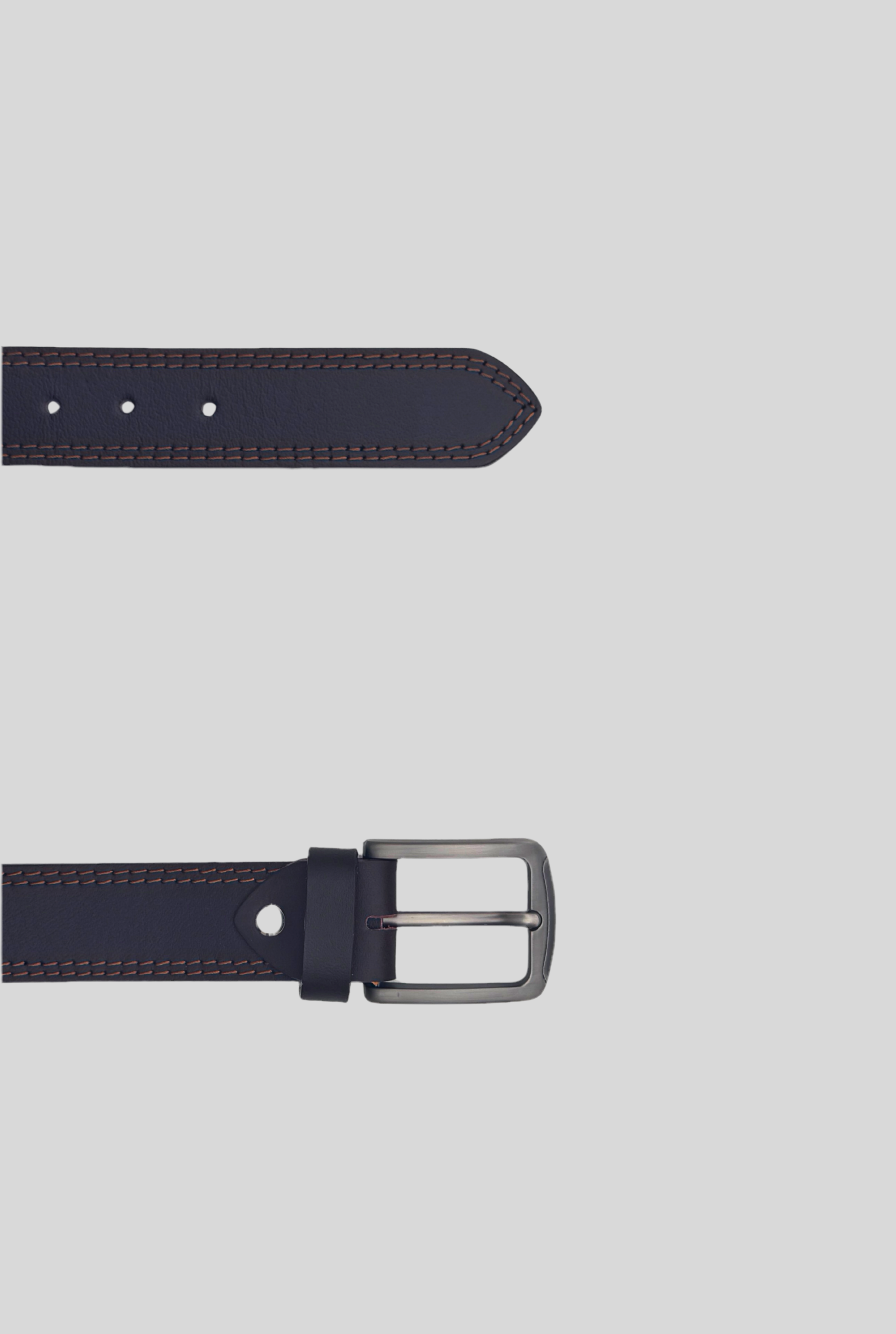 Premium Full-Grain Leather Belt – Dark Brown with Contrast Stitching