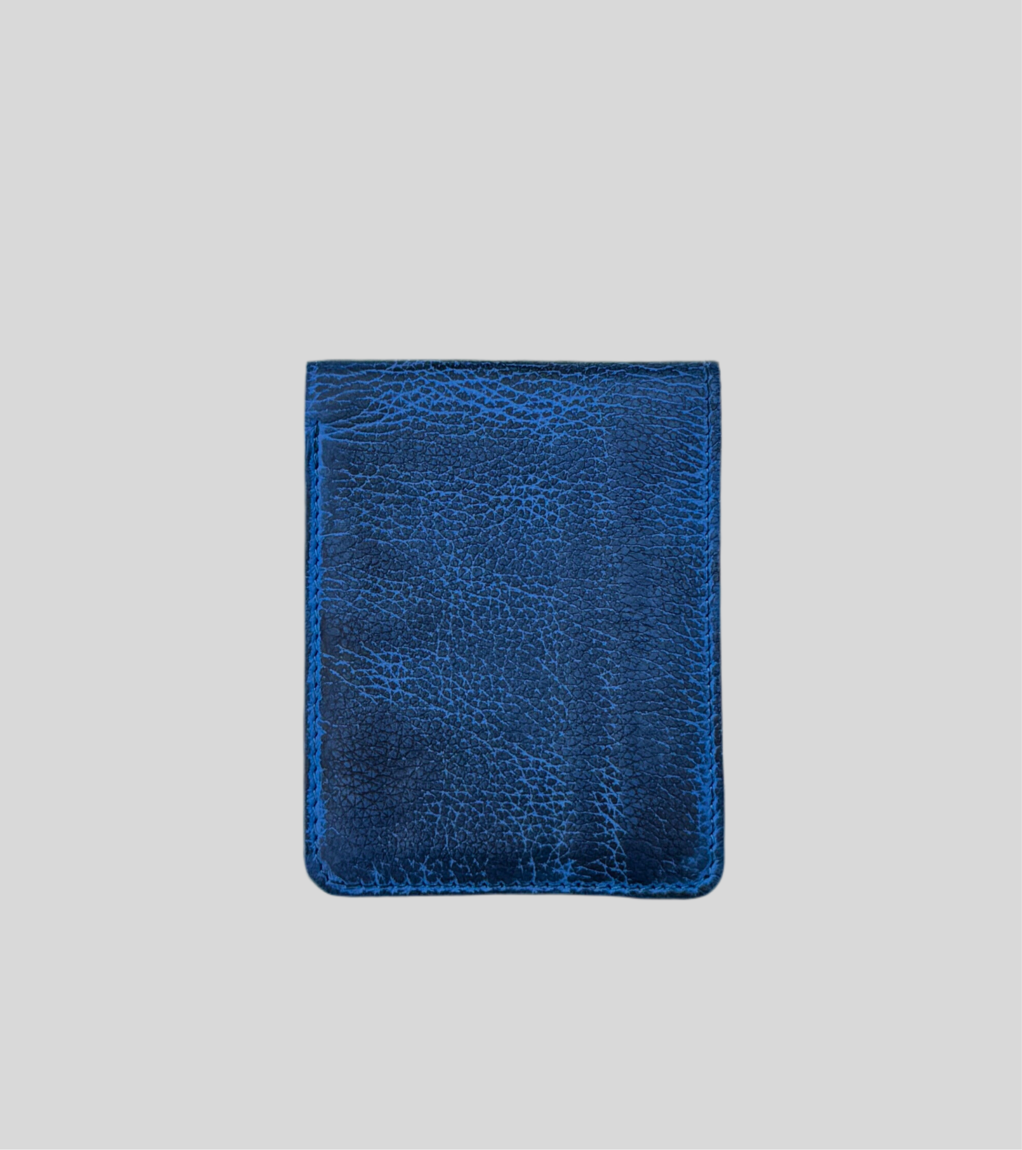 Cobalt Blue Distressed Leather Slim Bifold Wallet