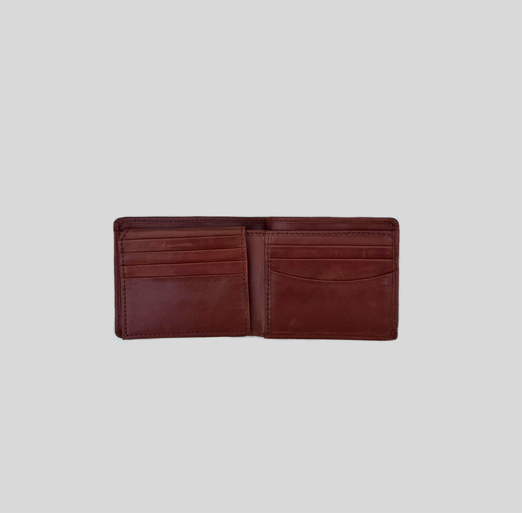 Chestnut Brown Smooth Leather Slim Bifold Wallet